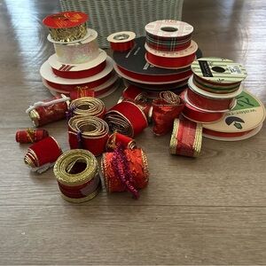Lot of Assorted Vintage Ribbon for Craft Projects Holidays Gift Wrapping